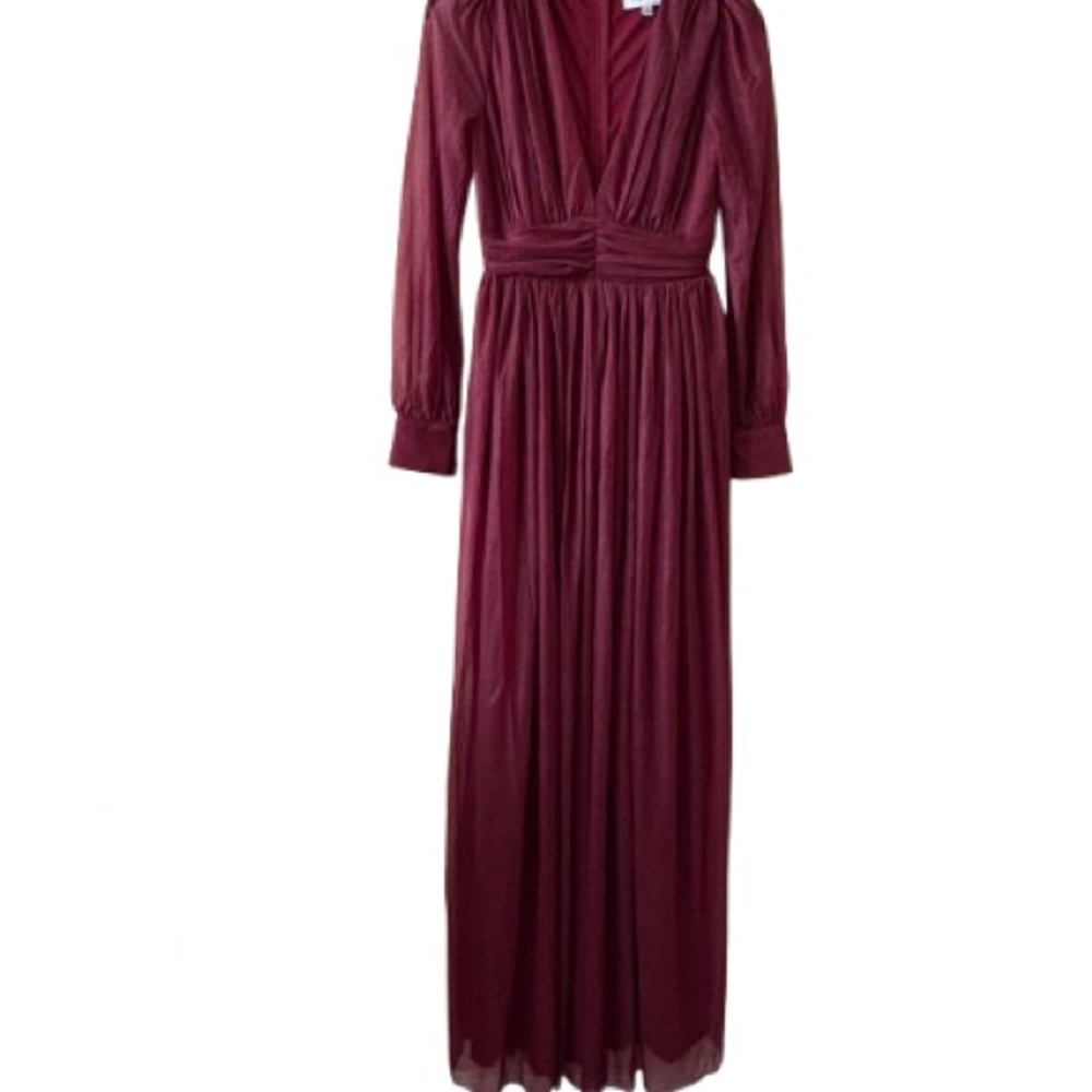 Elegant Burgundy Maxi Dress